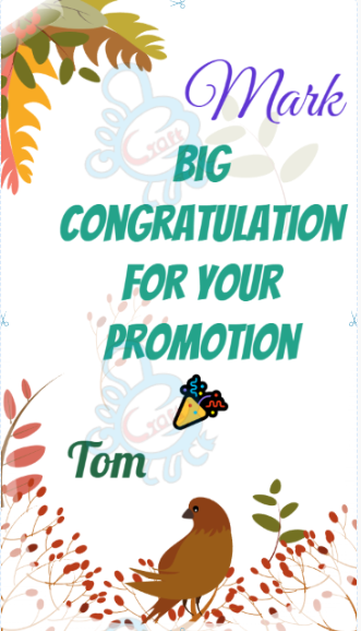 congratulations message for promotion
