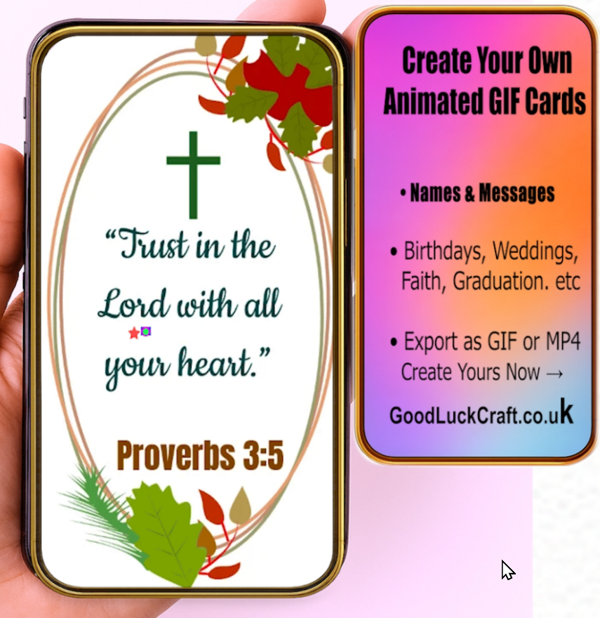 Bible verse of the day animated GIF card