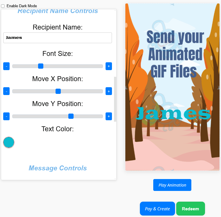 How to Send Animated GIF Greeting Cards by Email, Text or WhatsApp