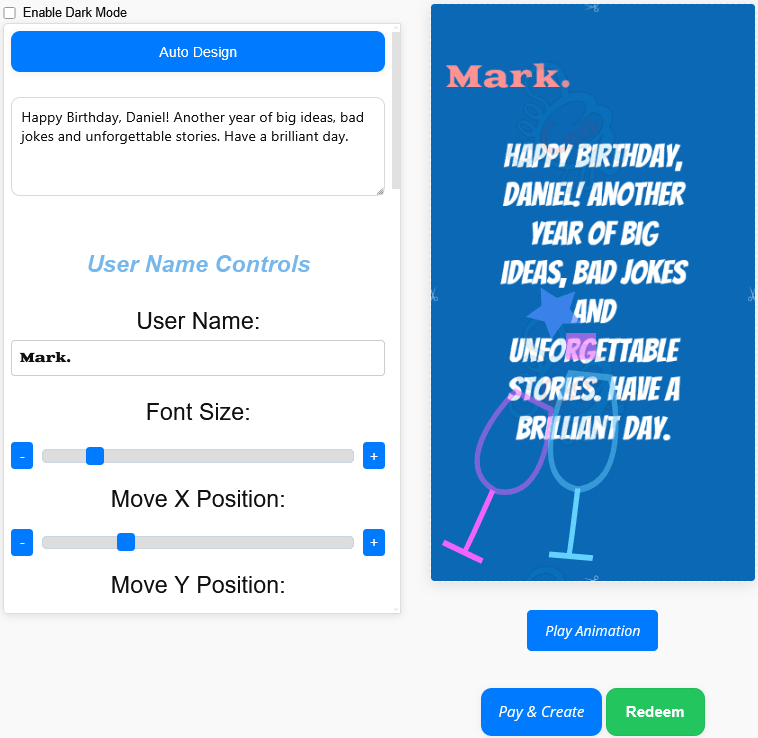 Facebook Birthday Greeting