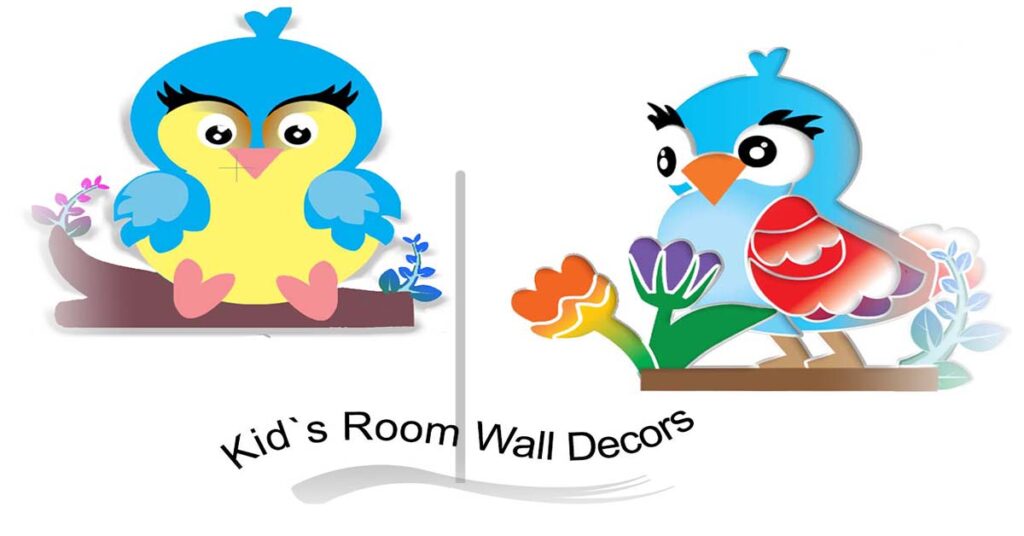 goodluckcraft; kids wall decor; birds art; nursery wall stickers